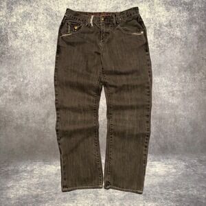 Y2K Black‎ Slim Straight Jeans Mens 30x30 Decree